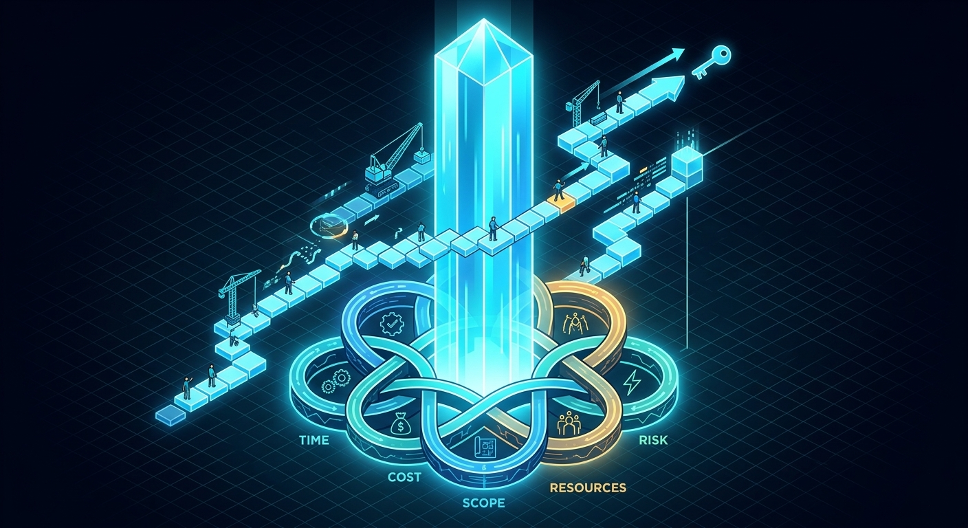 Abstract illustration representing the weight and permanence of a first commitment.